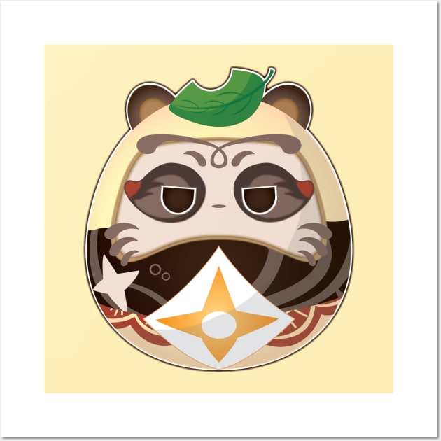 Sayu Mujina Flurry - Muji-Muji Daruma Genshin Impact Mascot Wall Art by Anime Access